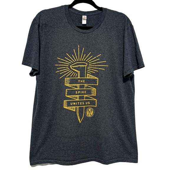 Atlanta United FC The Spike Unites Us Tee Mens L Gray Soccer Publix MLS - Picture 1 of 6